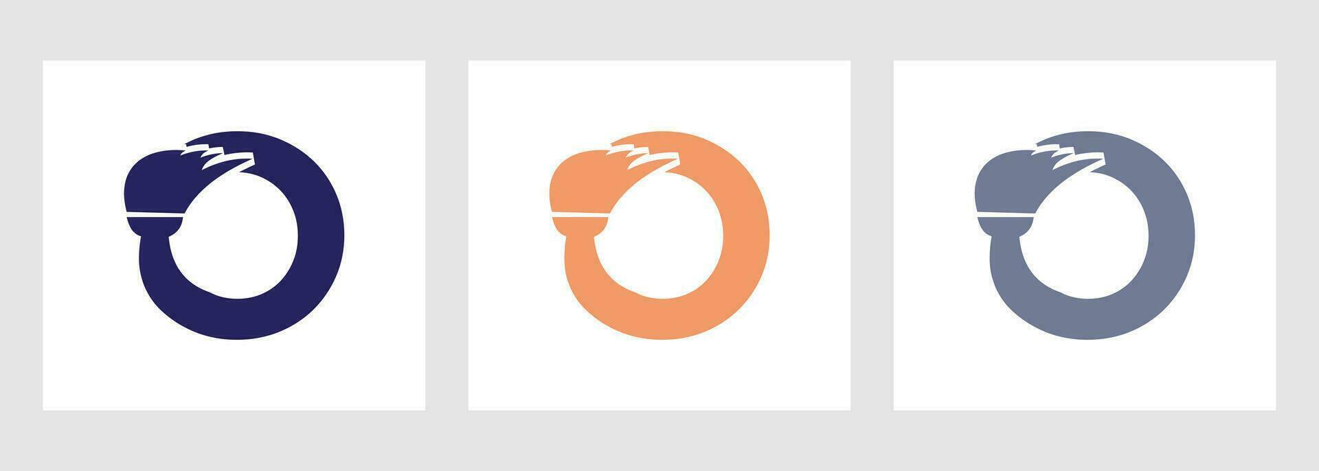 Brief Ö Haus Reinigung Logo Konzept mit sauber Bürste Symbol. Maid Bedienung Symbol vektor