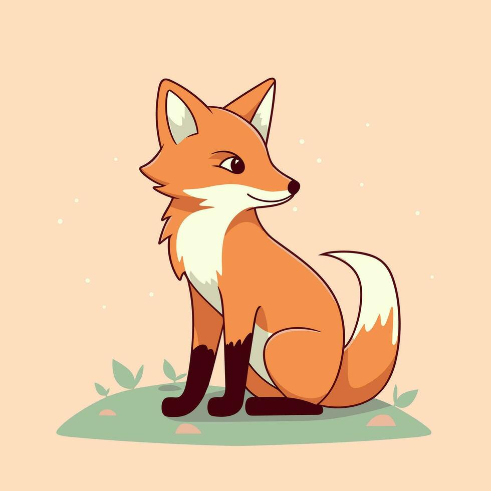 Fuchs Vektor süß Fuchs Karikatur Symbol