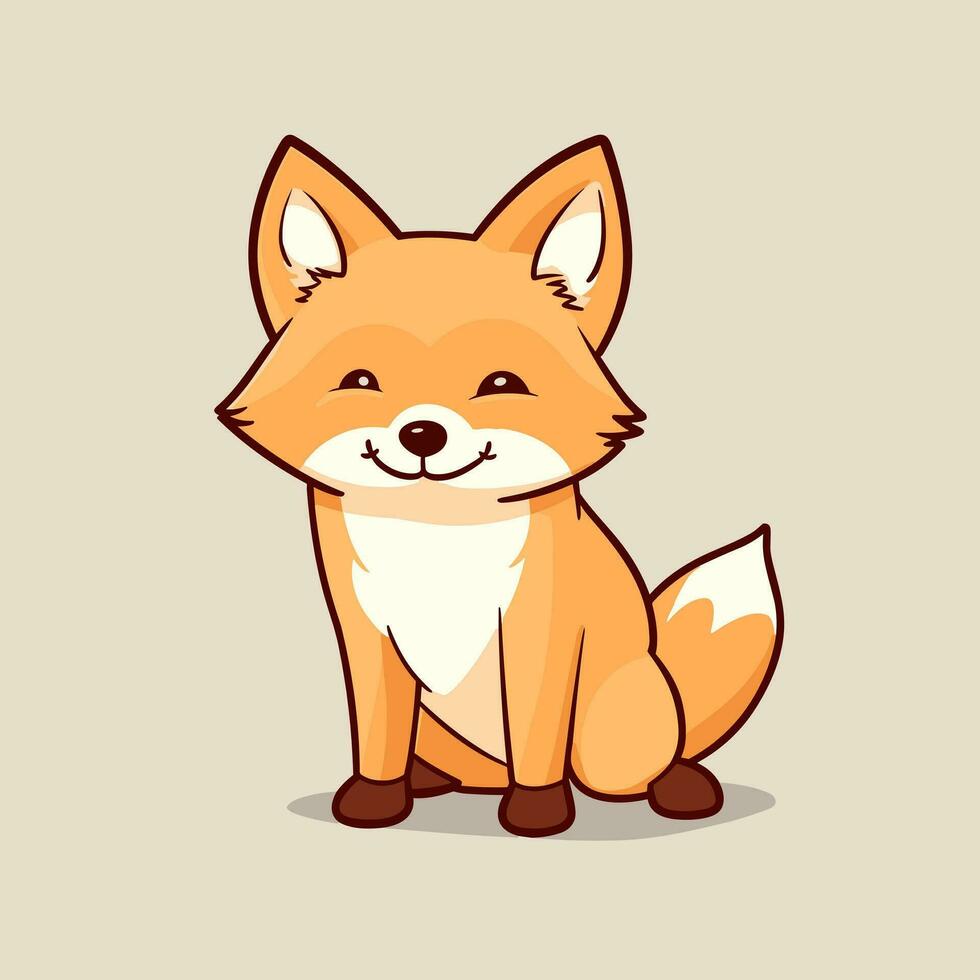 Fuchs Vektor süß Fuchs Karikatur Symbol