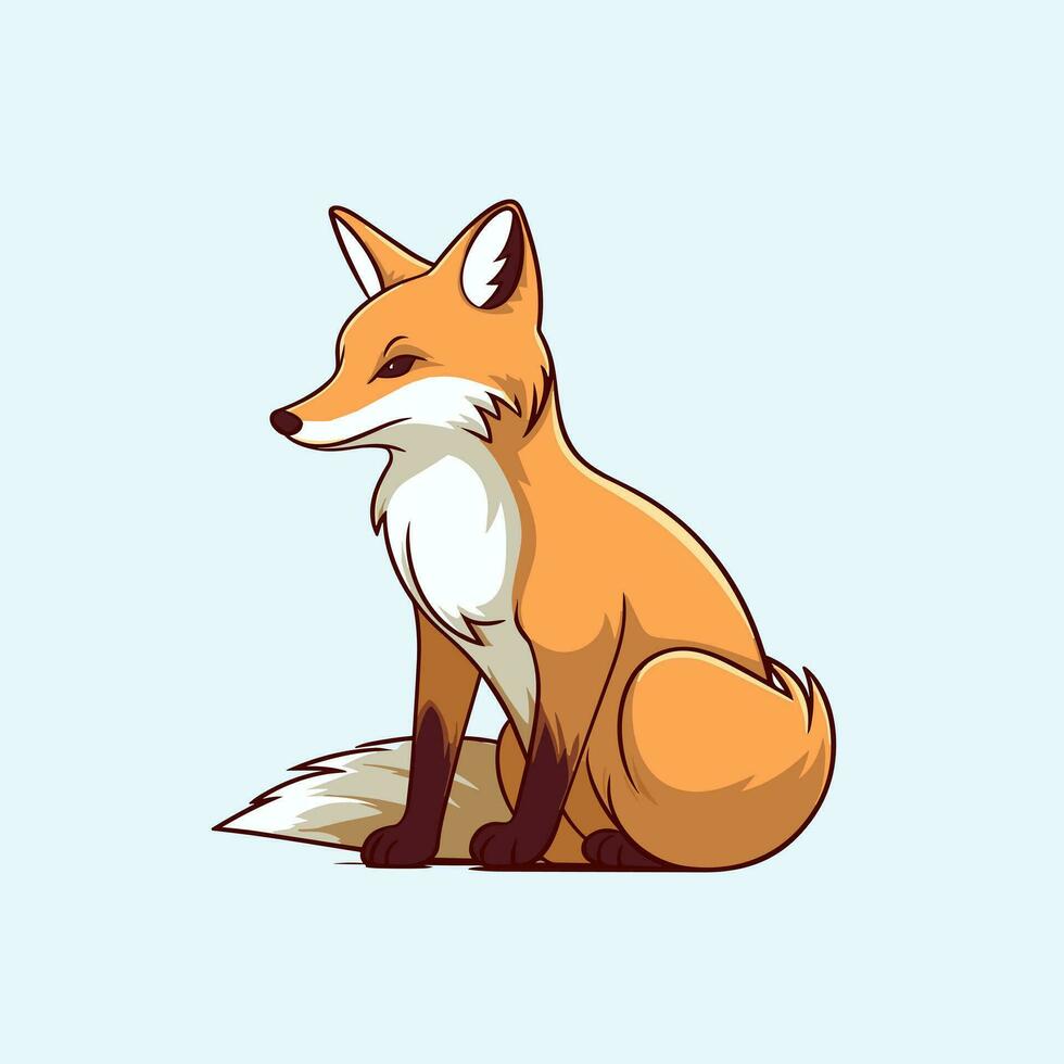 Fuchs Vektor süß Fuchs Karikatur Symbol