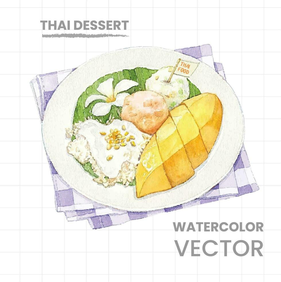 thailändisch Dessert thailändisch Dessert thailändisch Dessert thailändisch Dessert thailändisch Dessert thailändisch Dessert th vektor