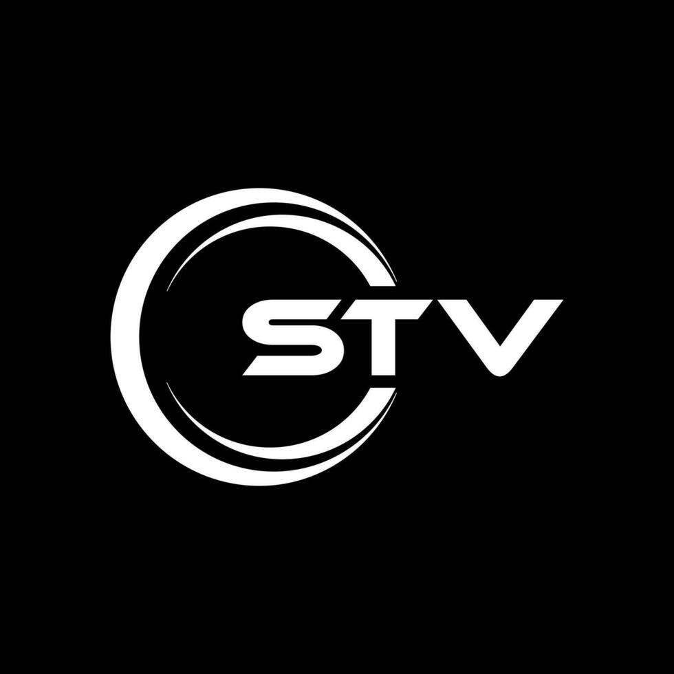 stv Logo Design, Inspiration zum ein einzigartig Identität. modern Eleganz und kreativ Design. Wasserzeichen Ihre Erfolg mit das auffällig diese Logo. vektor