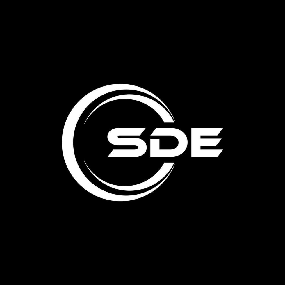 sde logotyp design, inspiration för en unik identitet. modern elegans och kreativ design. vattenmärke din Framgång med de slående detta logotyp. vektor