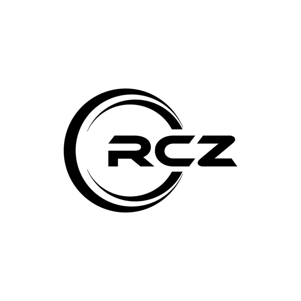 rcz logotyp design, inspiration för en unik identitet. modern elegans och kreativ design. vattenmärke din Framgång med de slående detta logotyp. vektor