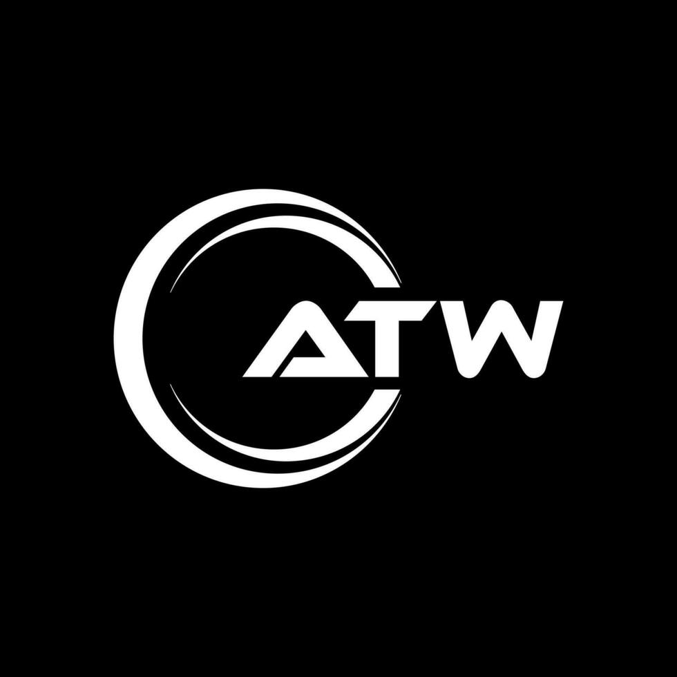 atw Logo Design, Inspiration zum ein einzigartig Identität. modern Eleganz und kreativ Design. Wasserzeichen Ihre Erfolg mit das auffällig diese Logo. vektor