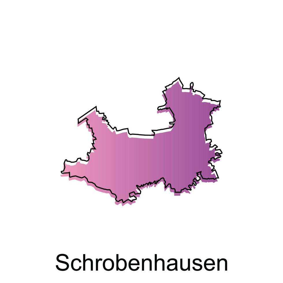 Schrobenhausen Stadt Karte Illustration. vereinfacht Karte von Deutschland Land Vektor Design Vorlage