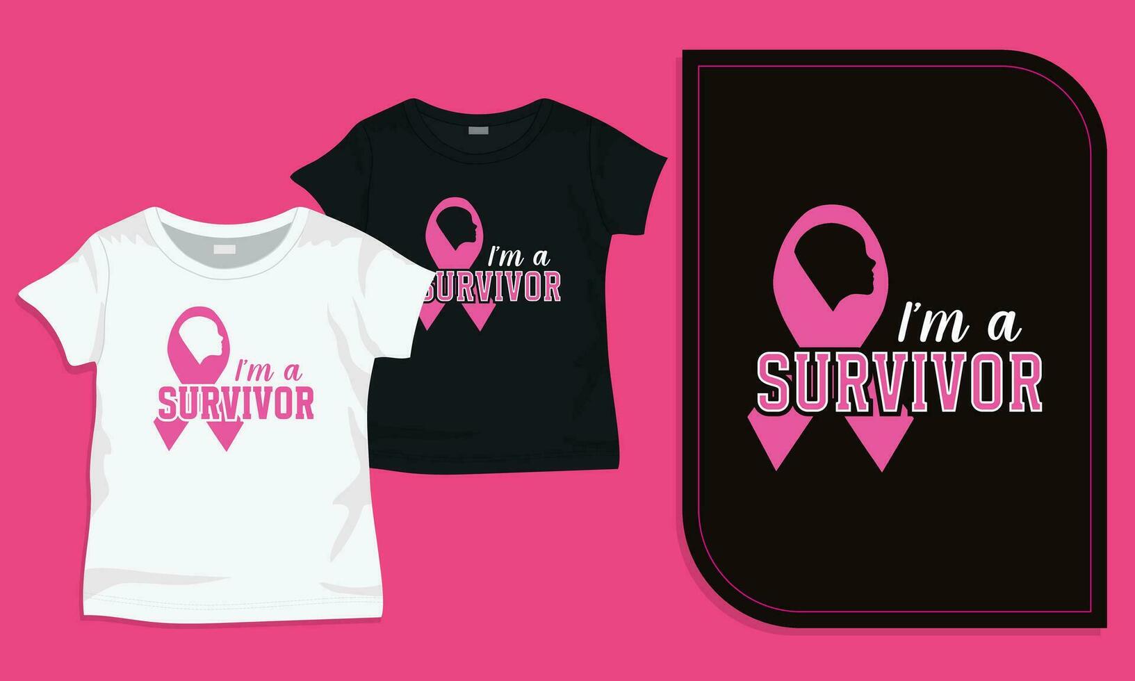 ich bin ein Überlebende Brust Krebs T-Shirt vektor