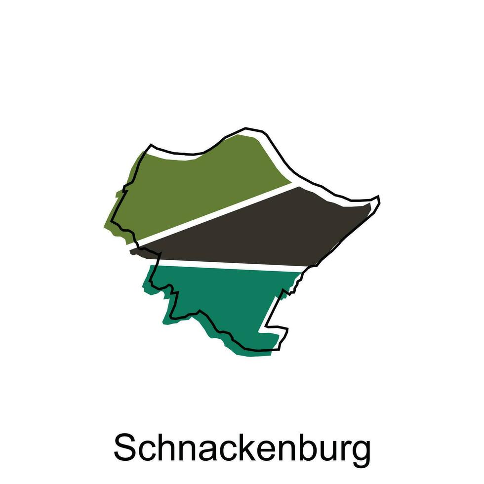 Vektor Karte von schnackenburg bunt modern Gliederung Design, Welt Karte Land Vektor Illustration Design Vorlage