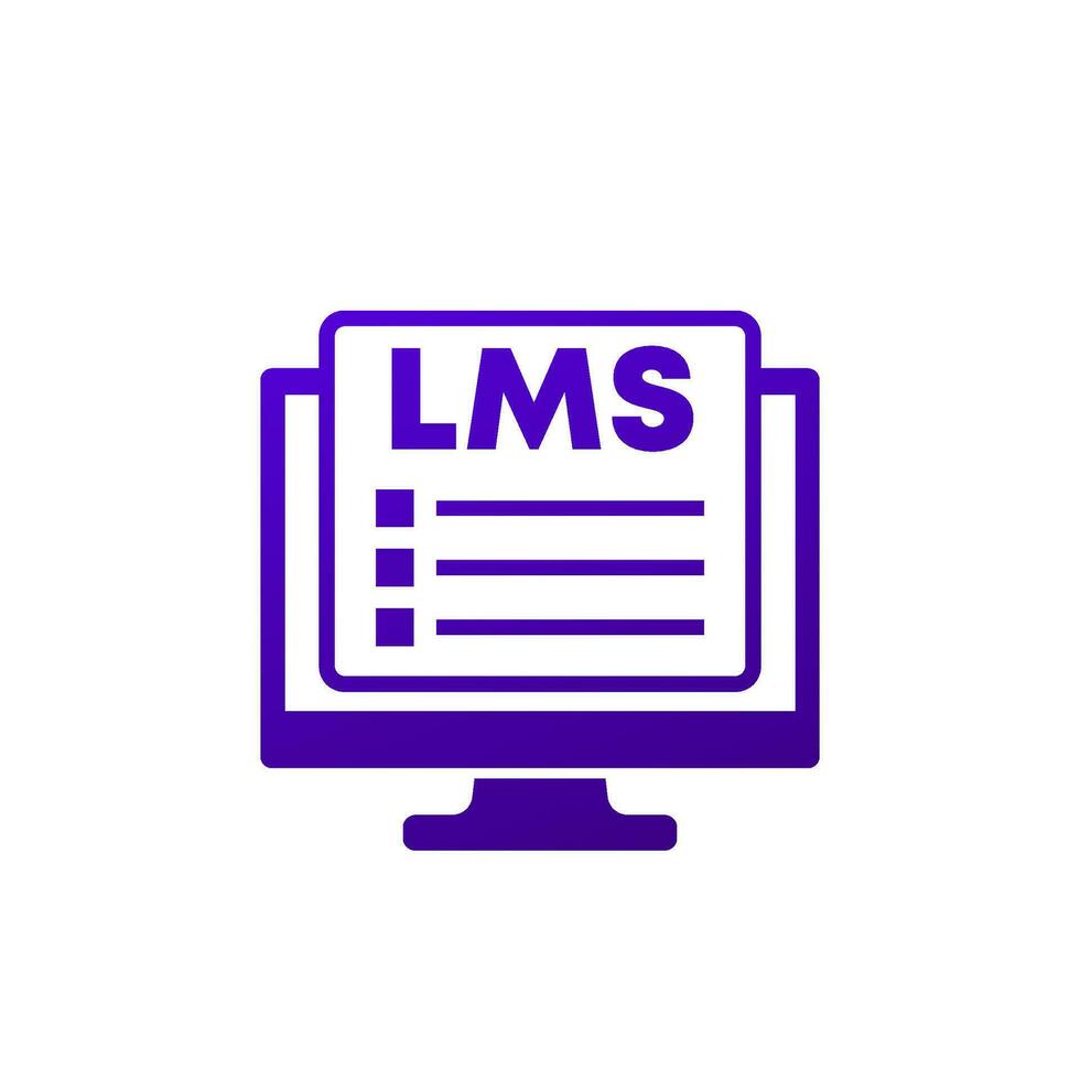 lms Symbol, Lernen Verwaltung System Vektor