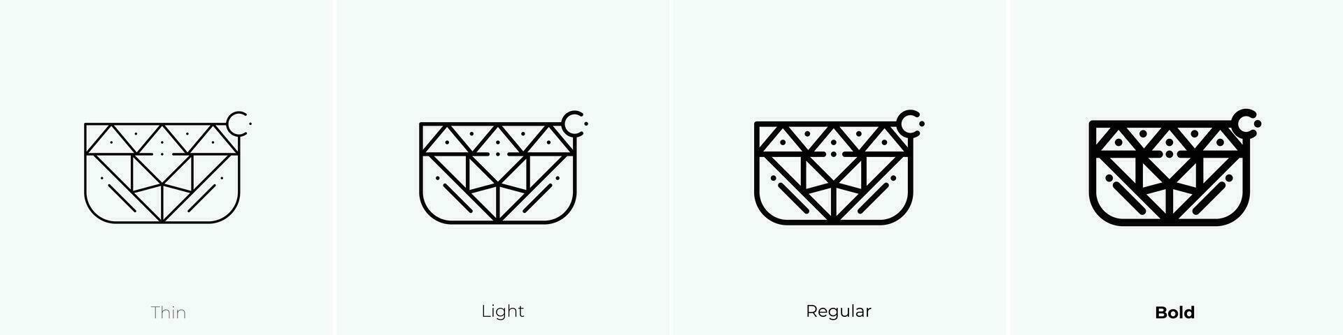 Tillbehör ikon. tunn, ljus, regelbunden och djärv stil design isolerat på vit bakgrund vektor