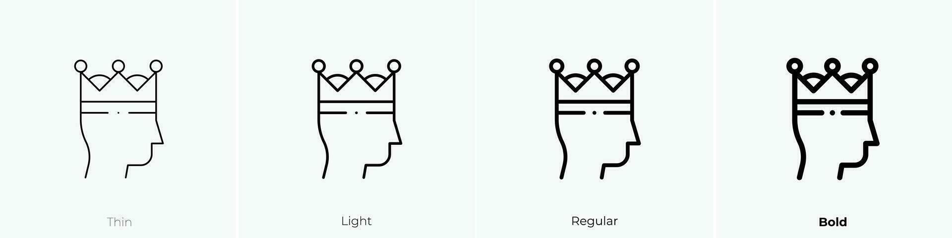 Weisheit Symbol. dünn, Licht, regulär und Fett gedruckt Stil Design isoliert auf Weiß Hintergrund vektor