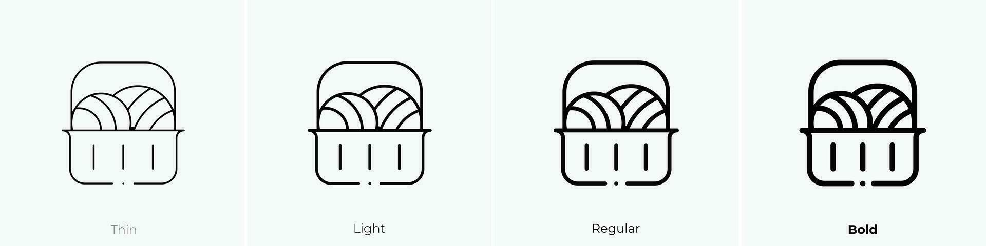 wolle Symbol. dünn, Licht, regulär und Fett gedruckt Stil Design isoliert auf Weiß Hintergrund vektor