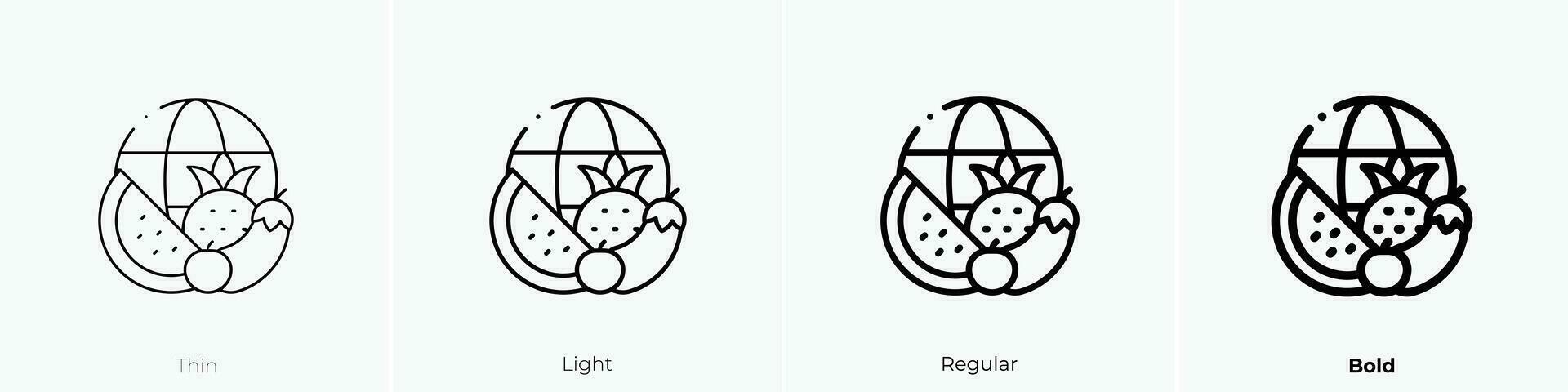 värld vegetarian dag ikon. tunn, ljus, regelbunden och djärv stil design isolerat på vit bakgrund vektor