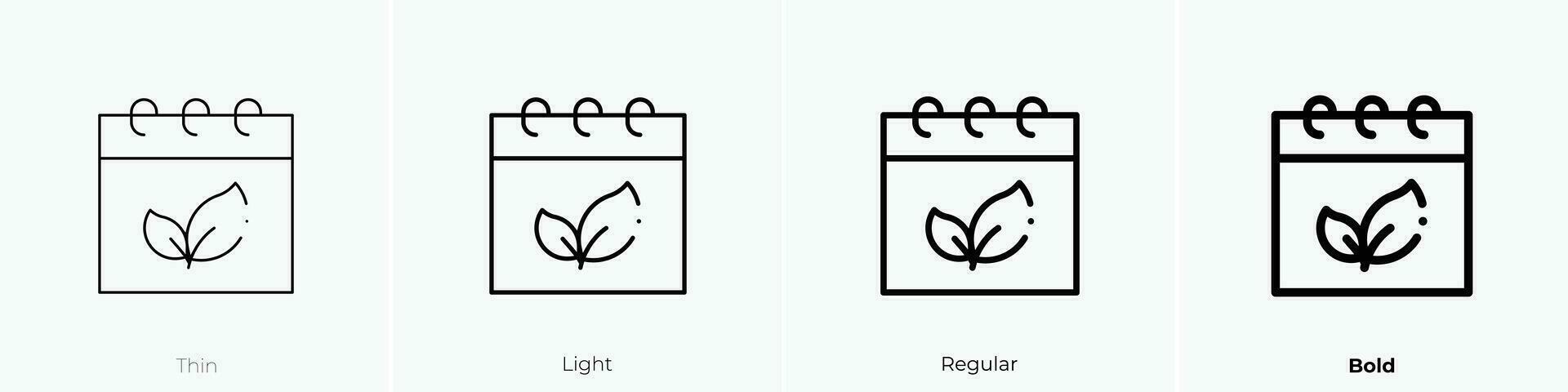 Welt Vegetarier Tag Symbol. dünn, Licht, regulär und Fett gedruckt Stil Design isoliert auf Weiß Hintergrund vektor