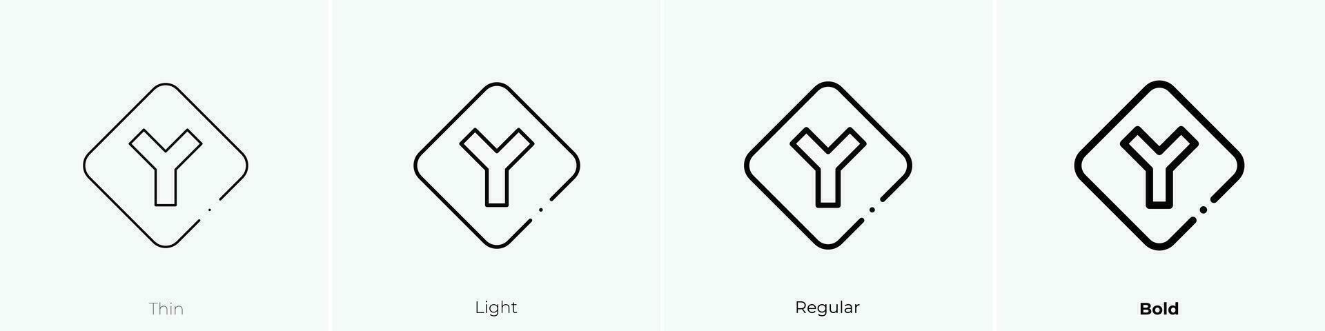 y Überschneidung Symbol. dünn, Licht, regulär und Fett gedruckt Stil Design isoliert auf Weiß Hintergrund vektor