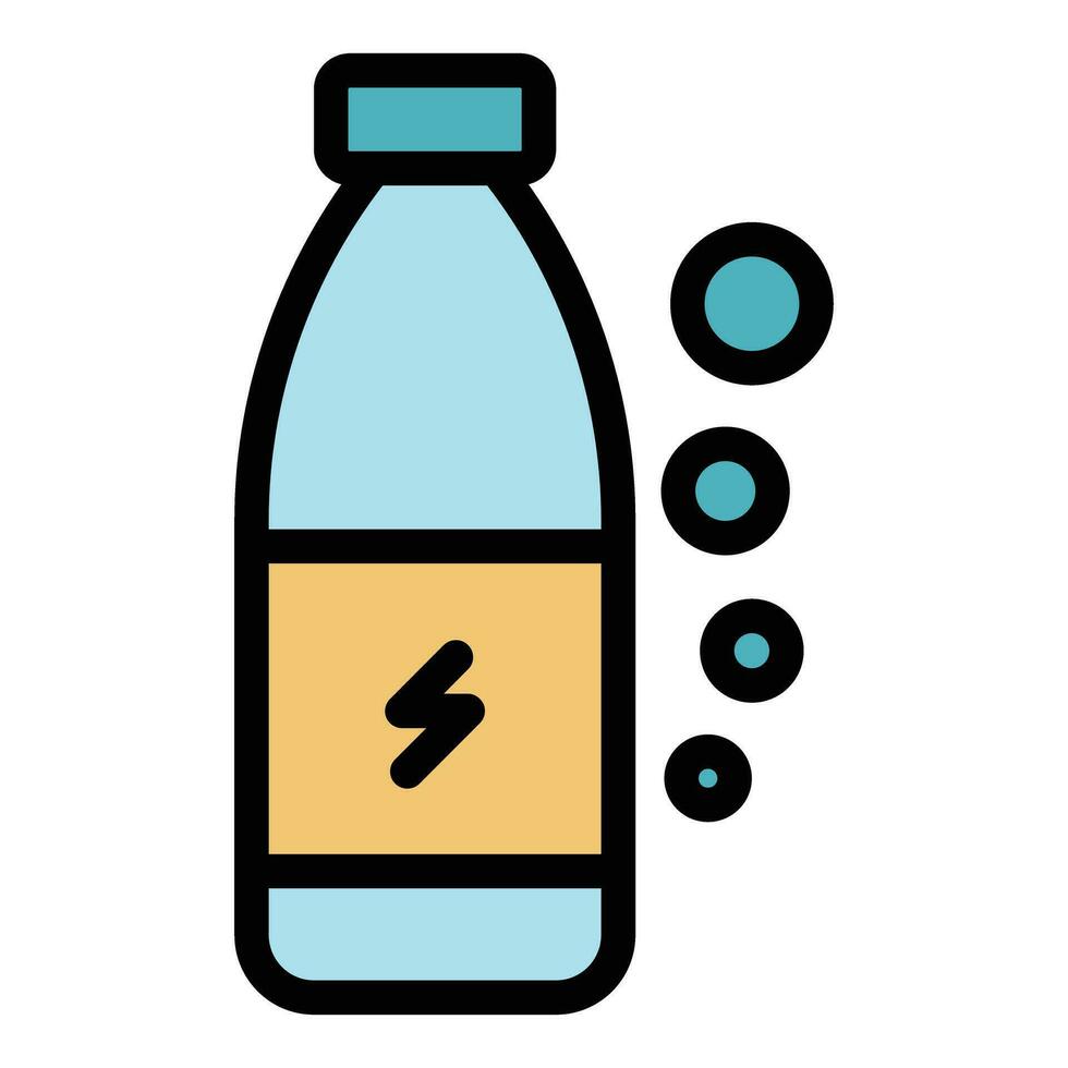 Wasser Flasche Energie Symbol Vektor eben