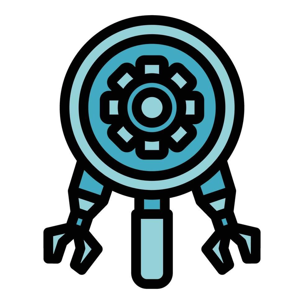 modern Roboter Symbol Vektor eben