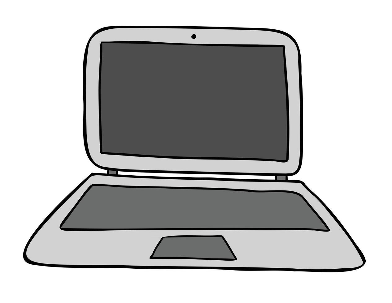 Cartoon-Vektor-Illustration von Laptop-Computer vektor