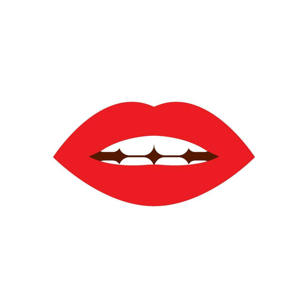 Lippen Symbol Kosmetik Logo Vektor Vorlage