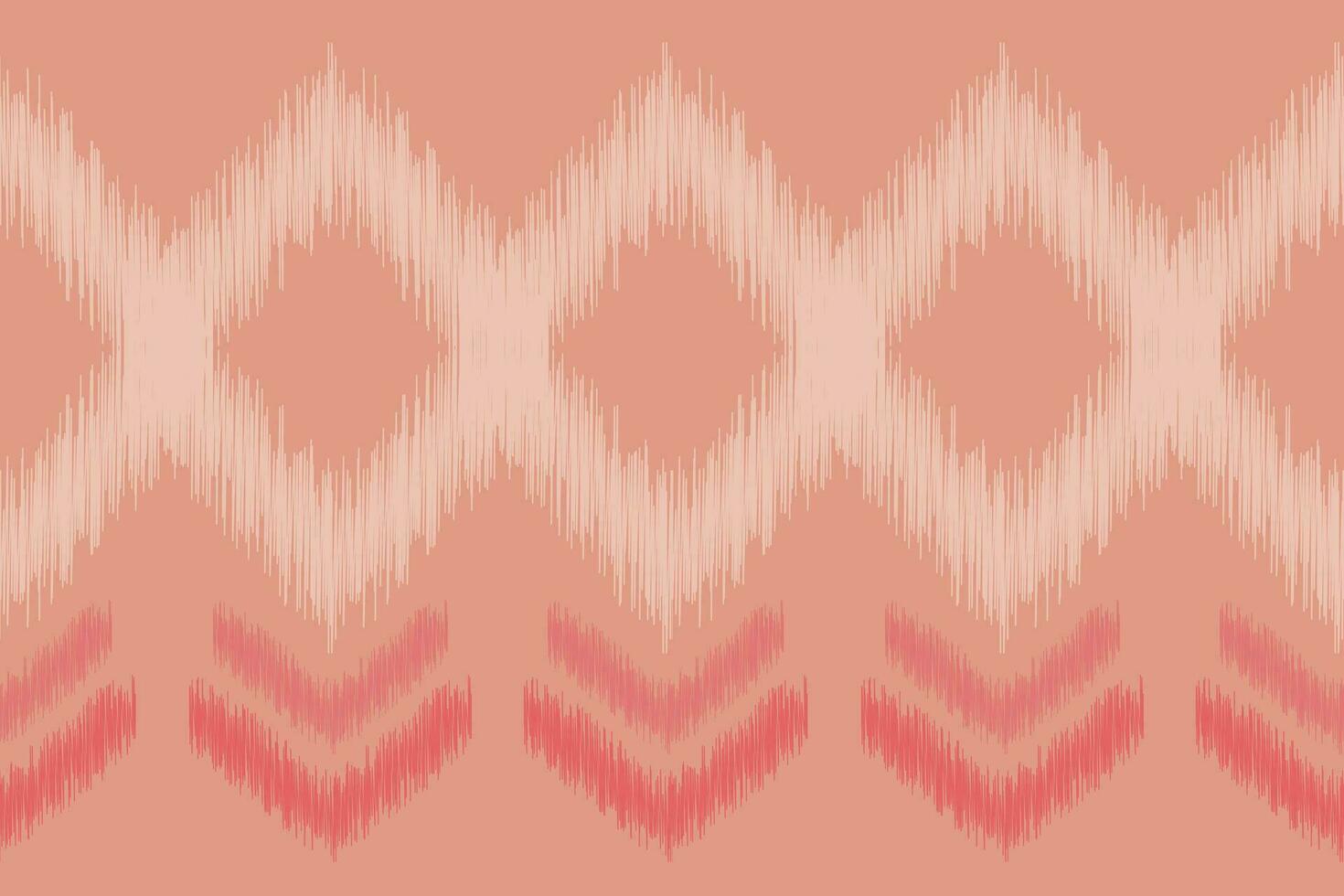 ethnisch Ikat Stoff Muster geometrisch Stil. Ikat Stickerei ethnisch orientalisch Muster Rose Gold Rosa Gold Hintergrund. abstrakt, Vektor, Illustration. Textur, Kleidung, Rahmen, Dekoration, Motiv Valentinstag. vektor