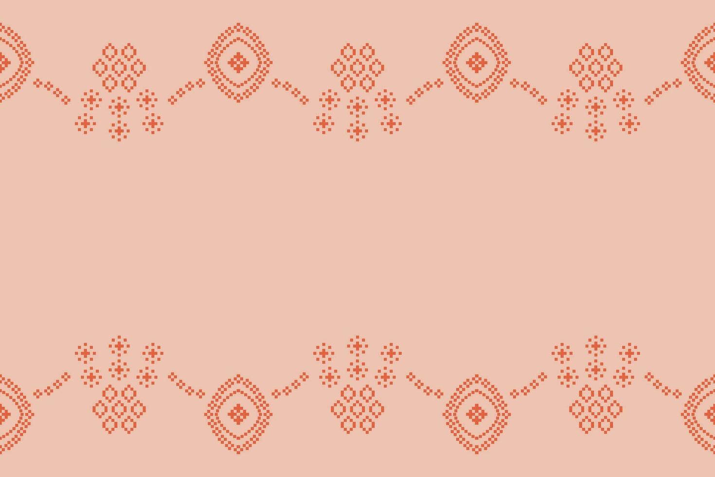 etnisk geometrisk tyg mönster korsa stitch.ikat broderi etnisk orientalisk pixel mönster reste sig guld rosa bakgrund. abstrakt, vektor, illustration. textur, ram, motiv, siden, valentin rosa tapet. vektor