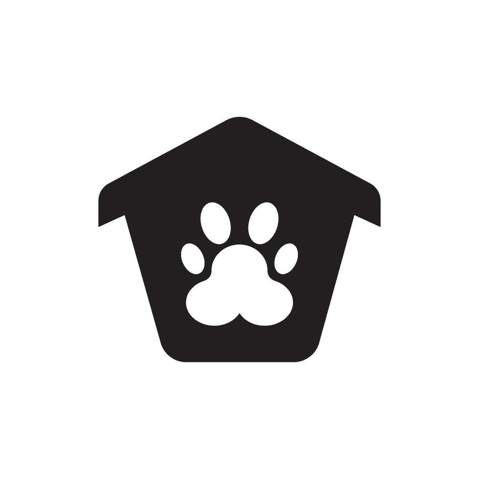 Hundehütte, Hund Zwinger Symbol Vektor Illustration Symbol Design