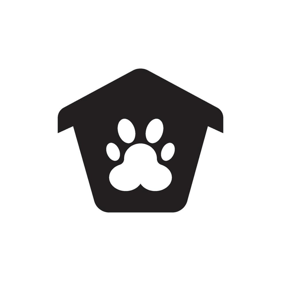 hundkoja, hund kennel ikon vektor illustration symbol design