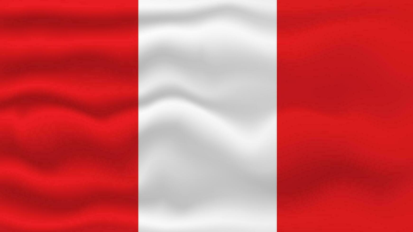 peruanisch Flagge winken mit Hintergrund. Vektor Illustration