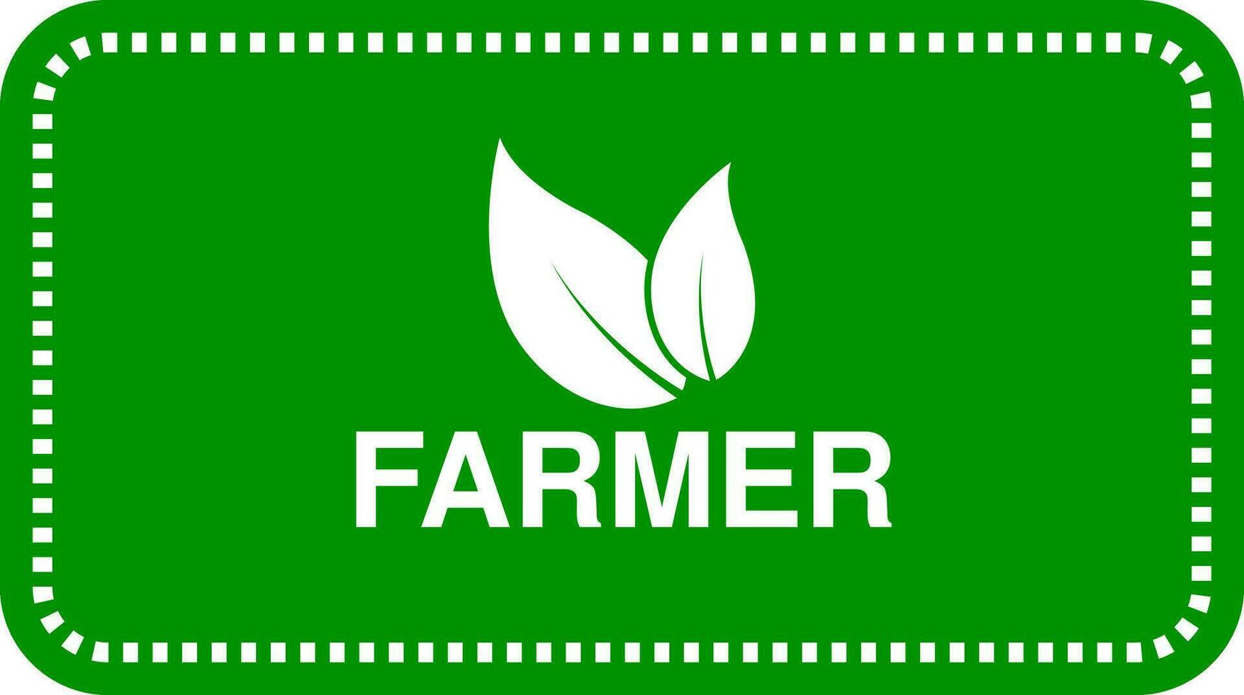 Farmer Vektor Logo oder Symbol, Grün Hintergrund Farmer Logo