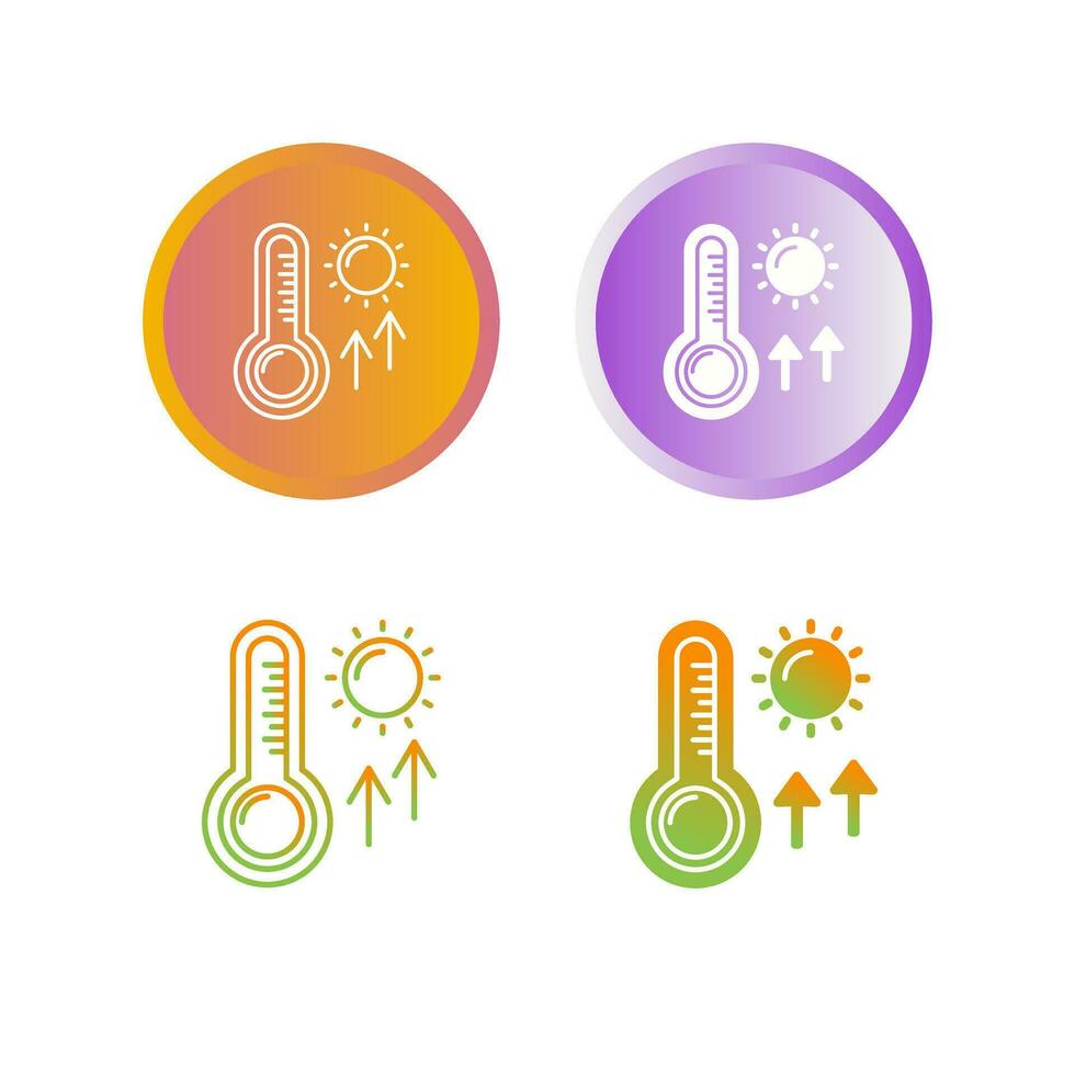 Vektorsymbol für hohe Temperaturen vektor