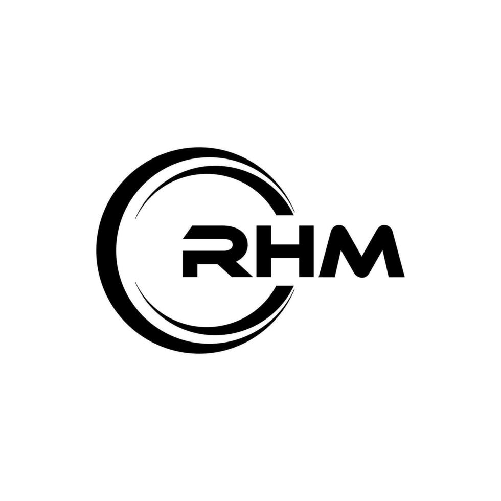 rhm logotyp design, inspiration för en unik identitet. modern elegans och kreativ design. vattenmärke din Framgång med de slående detta logotyp. vektor