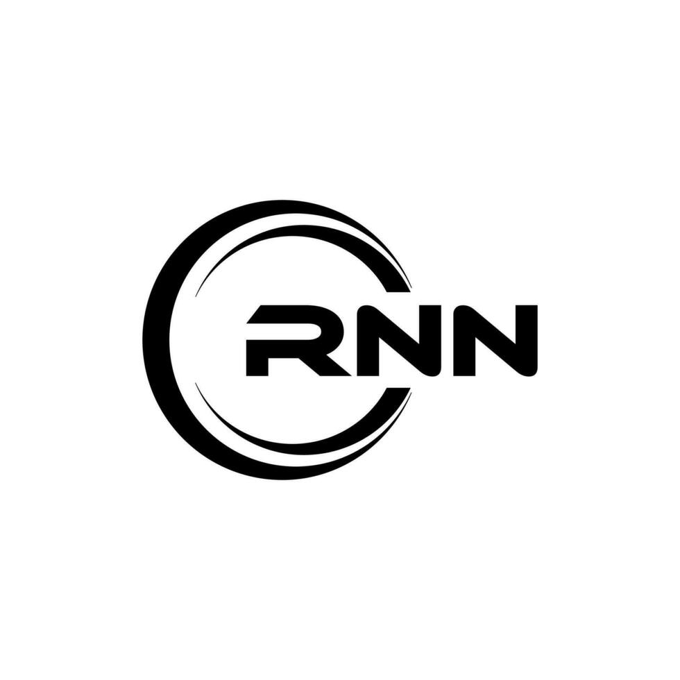 rnn logotyp design, inspiration för en unik identitet. modern elegans och kreativ design. vattenmärke din Framgång med de slående detta logotyp. vektor