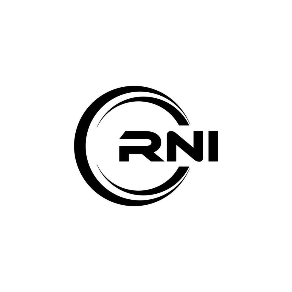 rni Logo Design, Inspiration zum ein einzigartig Identität. modern Eleganz und kreativ Design. Wasserzeichen Ihre Erfolg mit das auffällig diese Logo. vektor