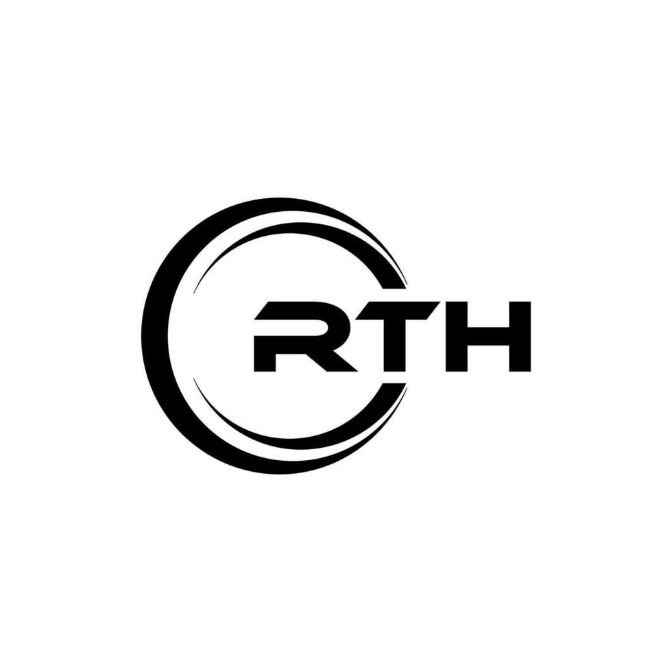 rth logotyp design, inspiration för en unik identitet. modern elegans och kreativ design. vattenmärke din Framgång med de slående detta logotyp. vektor