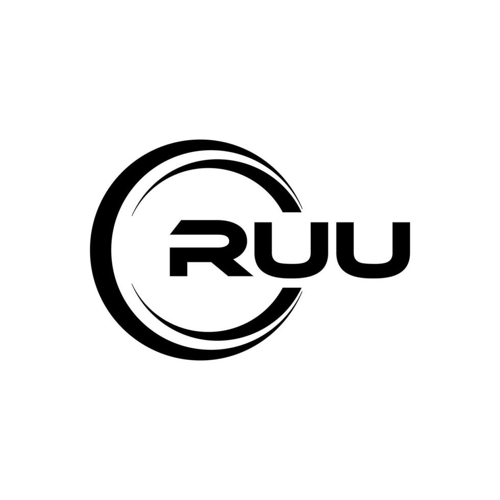 ruu logotyp design, inspiration för en unik identitet. modern elegans och kreativ design. vattenmärke din Framgång med de slående detta logotyp. vektor