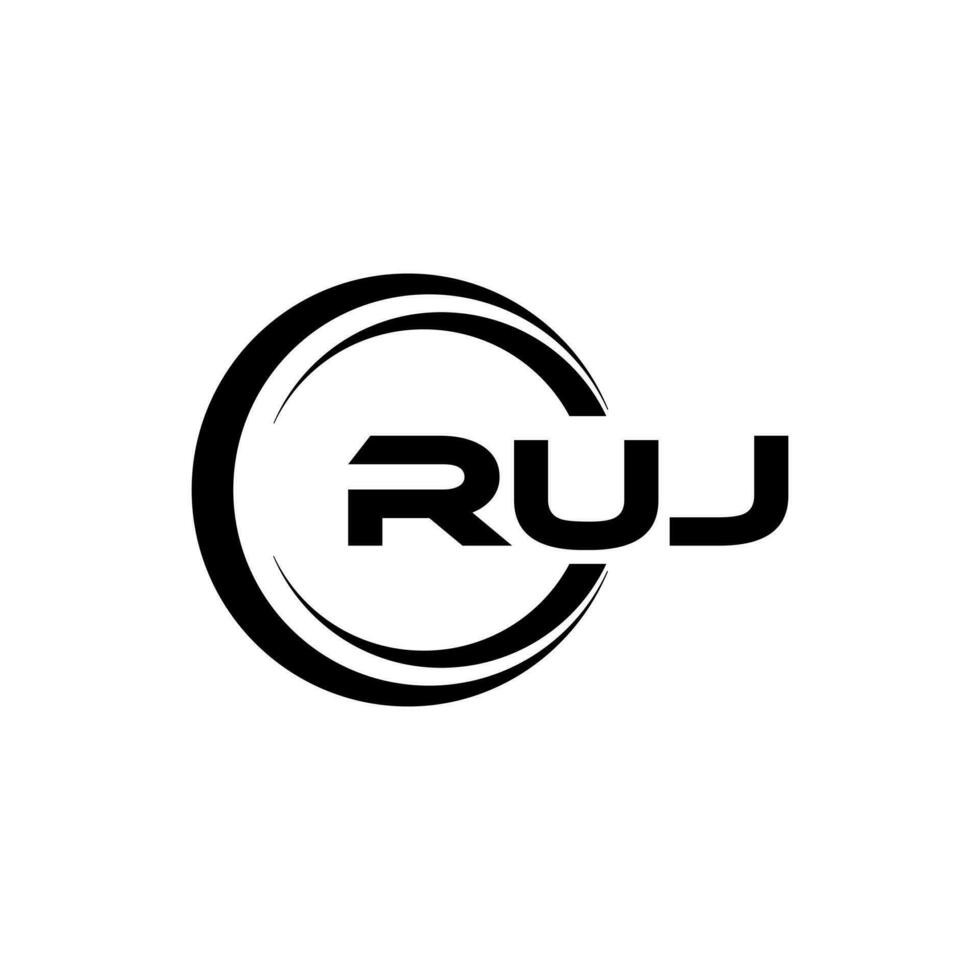 Ruj Logo Design, Inspiration zum ein einzigartig Identität. modern Eleganz und kreativ Design. Wasserzeichen Ihre Erfolg mit das auffällig diese Logo. vektor