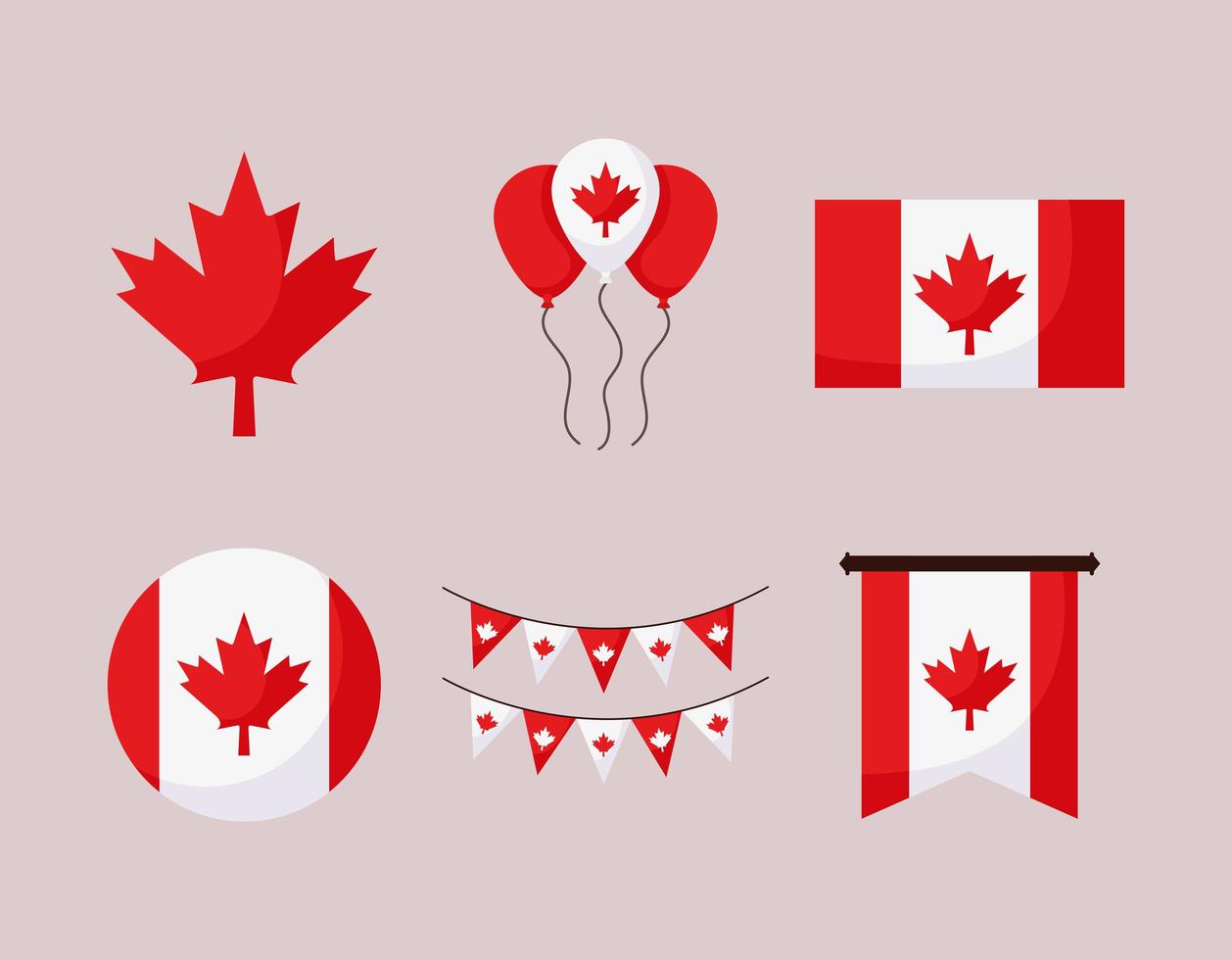 Kanada-Tag-Symbole vektor