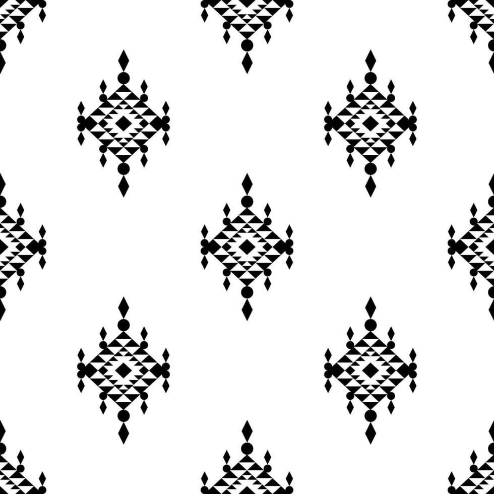 sömlös etnisk upprepa mönster med geometrisk abstrakt. inföding amerikan stam- dekoration vektor illustration. navajo och aztec stil. design för textil, tyg, skjorta, utskrift, matta, bakgrund.