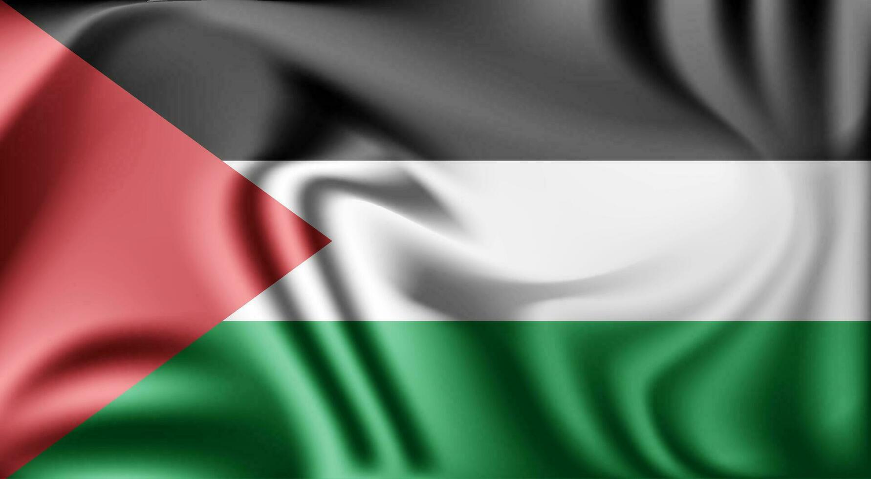 palestina nation vågig flagga vektor bakgrund design