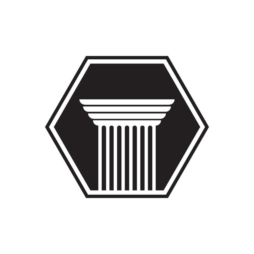 Säule Logo Vorlage vektor