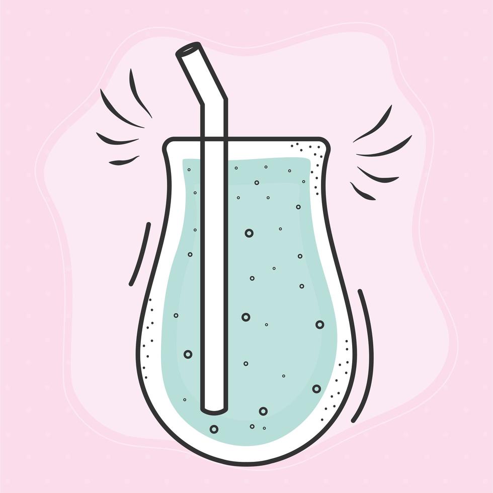 blaue Milchshake-Flasche vektor