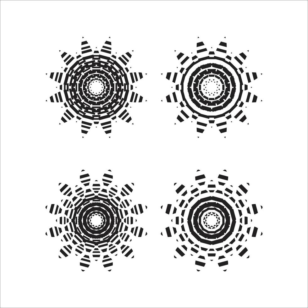 Set kreisförmige Design-Ornamente vektor