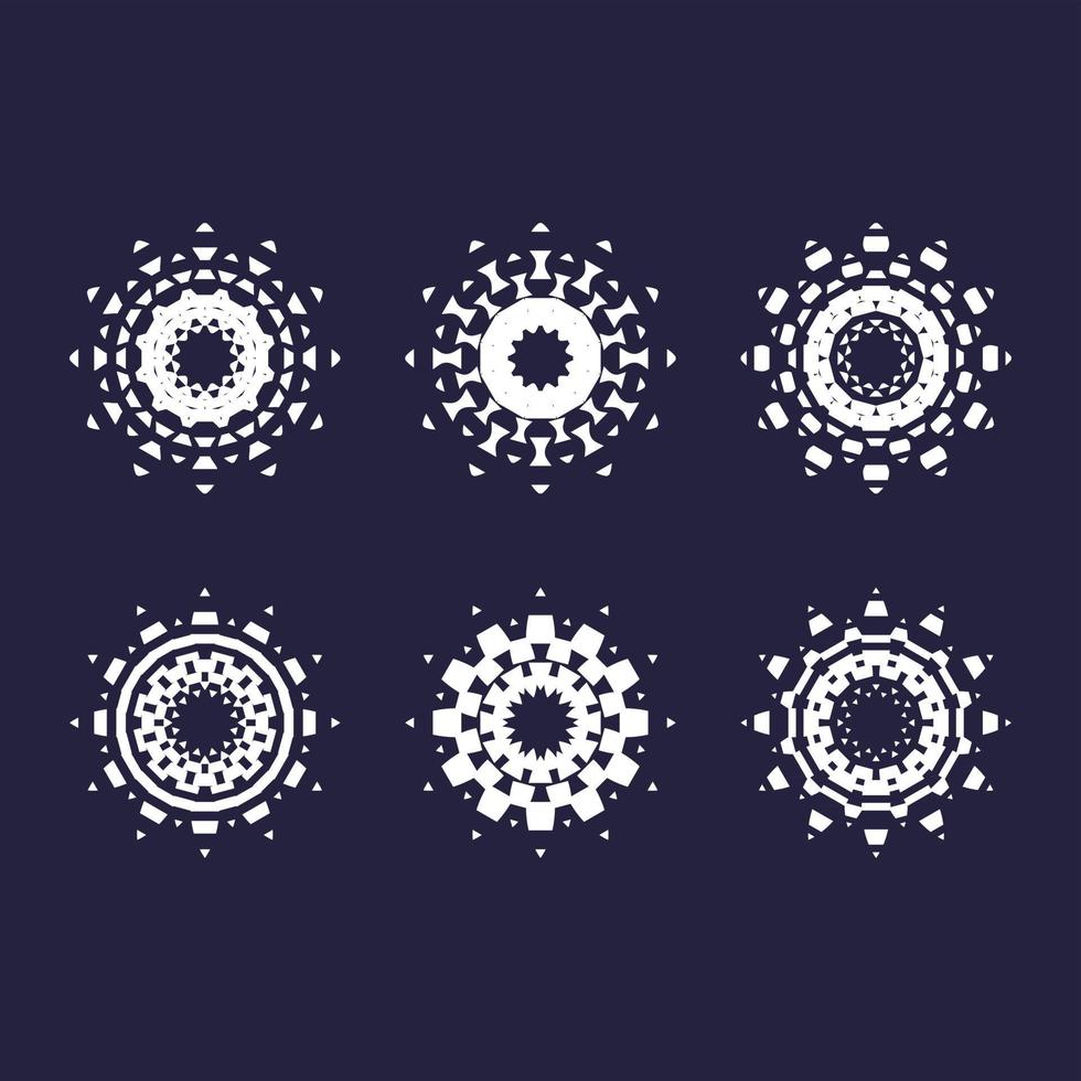 kreisförmige Design-Ornamente vektor