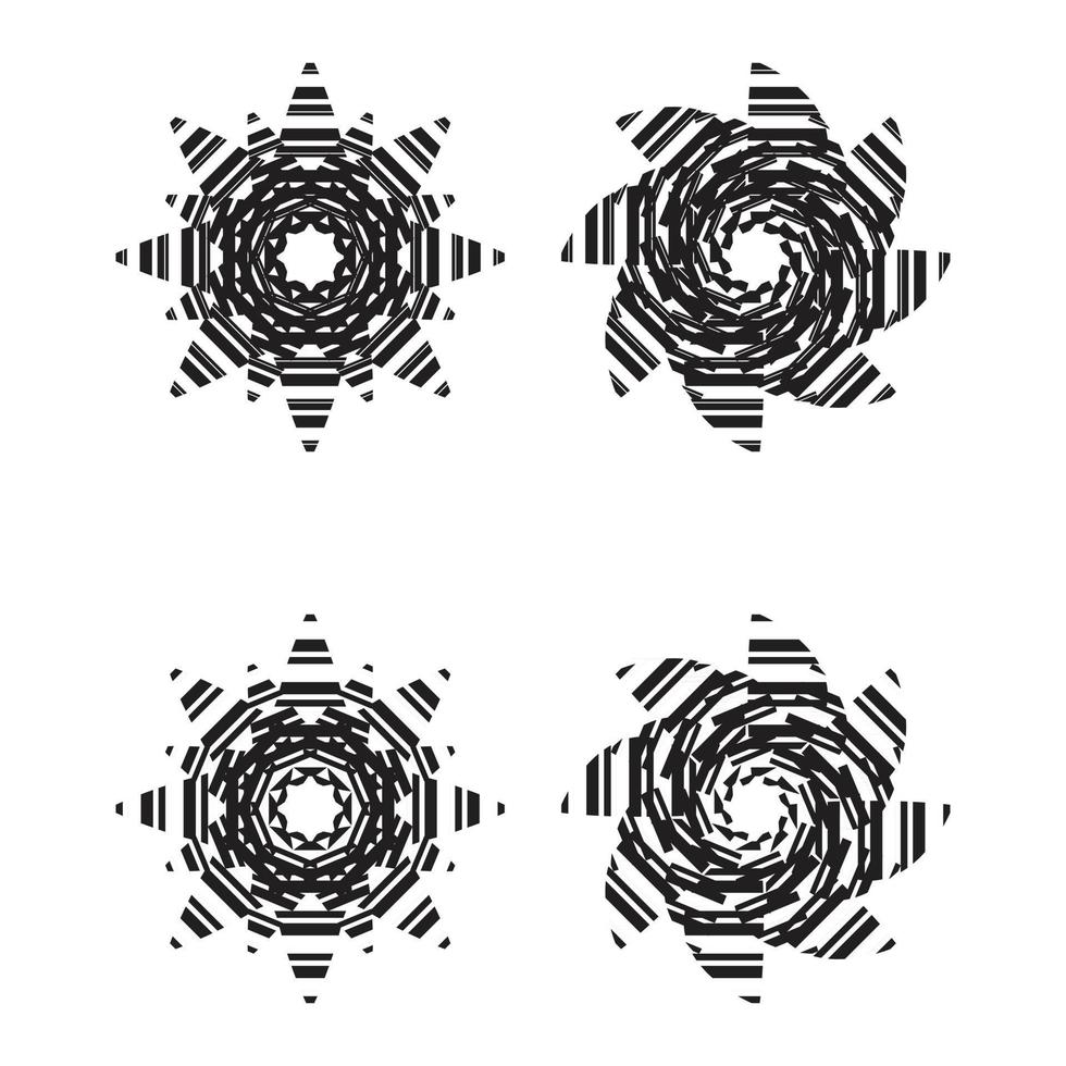 ställa in cirkulär dekorativ design vektor