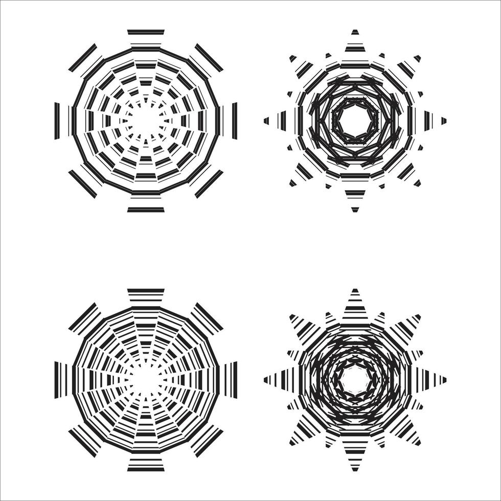kreisförmiges dekoratives Design einstellen vektor