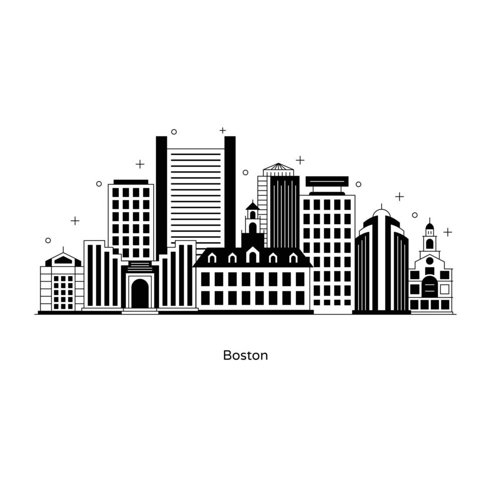 Boston huvudstad i Massachusetts vektor