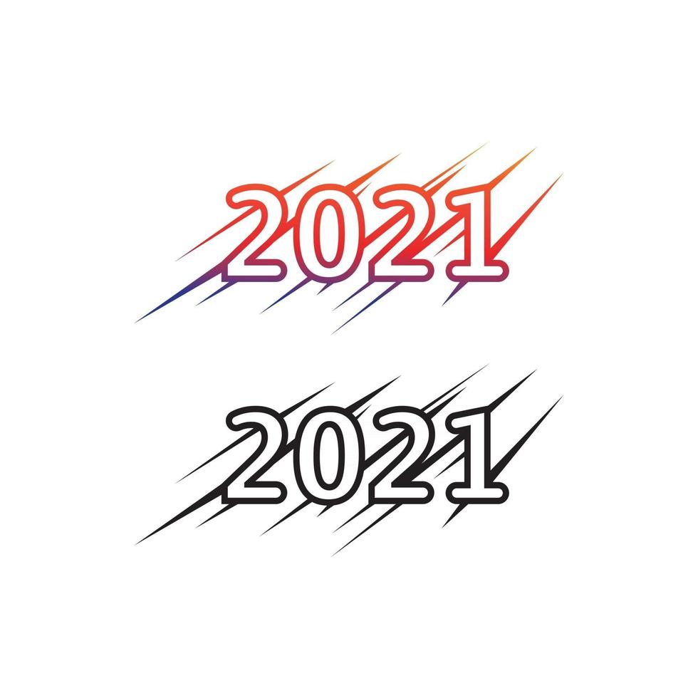 Nummernlogo 2021 Designvektorlogo und Designnummer vektor