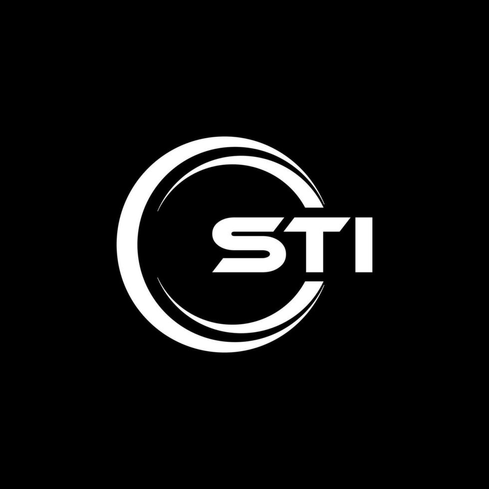 sti Logo Design, Inspiration zum ein einzigartig Identität. modern Eleganz und kreativ Design. Wasserzeichen Ihre Erfolg mit das auffällig diese Logo. vektor