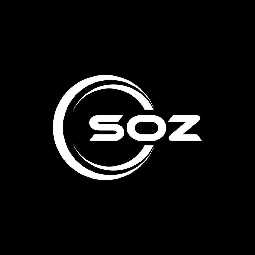 soz logotyp design, inspiration för en unik identitet. modern elegans och kreativ design. vattenmärke din Framgång med de slående detta logotyp. vektor