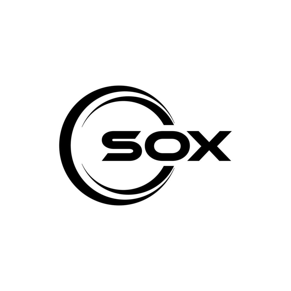 sox Logo Design, Inspiration zum ein einzigartig Identität. modern Eleganz und kreativ Design. Wasserzeichen Ihre Erfolg mit das auffällig diese Logo. vektor